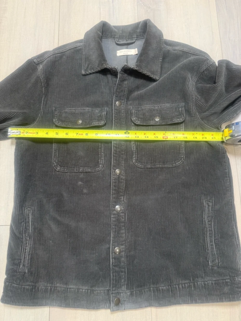 All Saints Men's Corduroy Shirt Jacket - Olive Gray